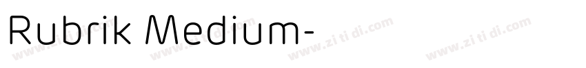 Rubrik Medium字体转换